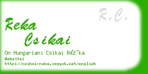 reka csikai business card